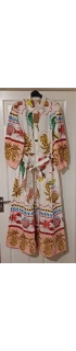 Colorful Printed Dress with Belt