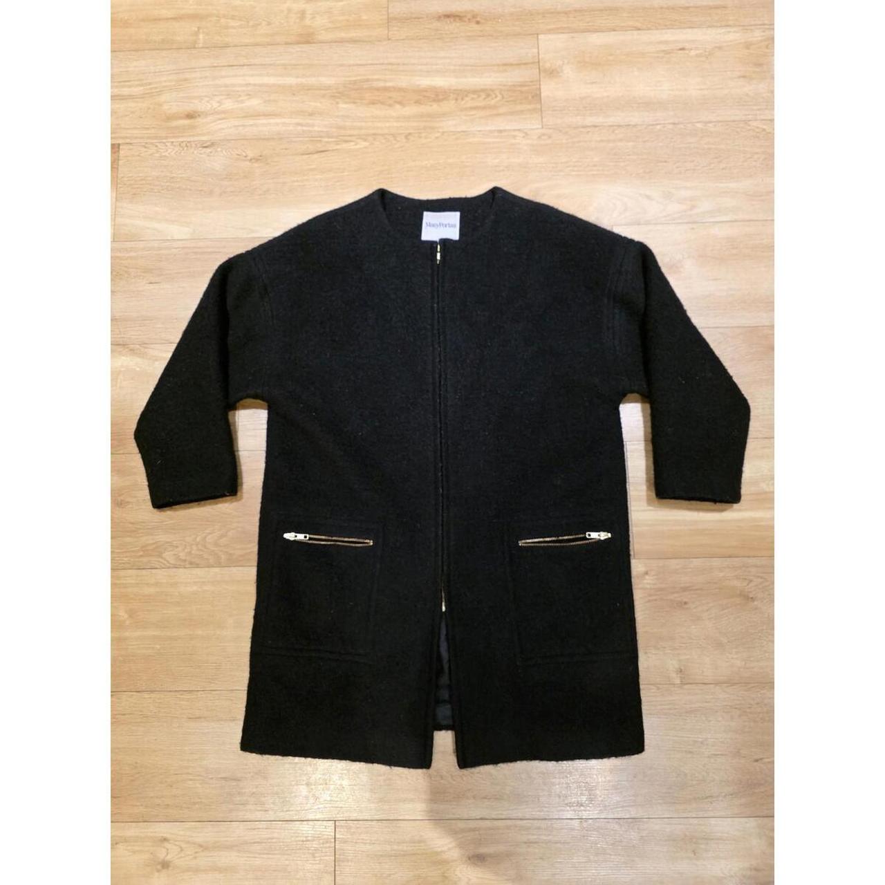 Mary Portas Black Wool Blend Coat UK Size 14...