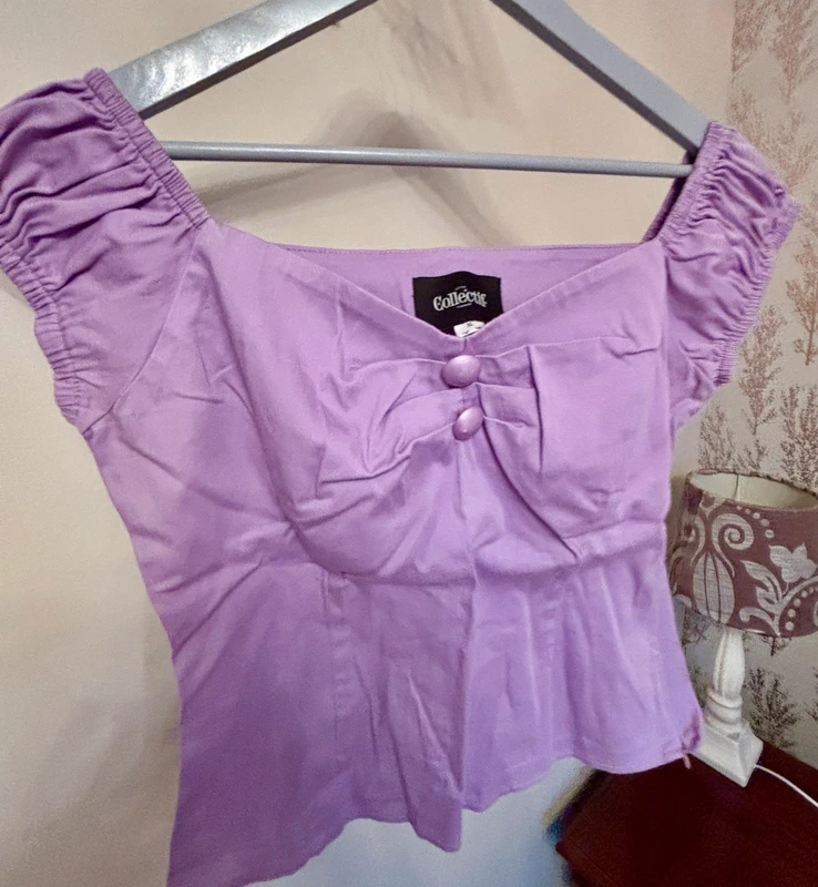 Collectif Lilac Peplum Top